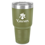 Orchids 30 oz Stainless Steel Tumbler - Olive - Single-Sided (Personalized)