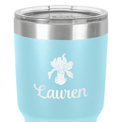 Orchids 30 oz Stainless Steel Tumbler - Teal - Single-Sided (Personalized)
