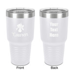 Orchids 30 oz Stainless Steel Tumbler - White - Double-Sided (Personalized)