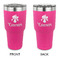 Orchids 30 oz Stainless Steel Ringneck Tumblers - Pink - Double Sided - APPROVAL