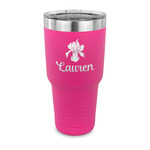 Orchids 30 oz Stainless Steel Tumbler - Pink - Single Sided (Personalized)