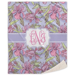 Orchids Sherpa Throw Blanket - 60"x80" (Personalized)