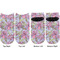 Orchids Adult Ankle Socks - Double Pair - Front and Back - Apvl