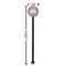 Orchids Black Plastic 5.5" Stir Stick - Round - Dimensions