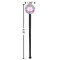 Orchids Black Plastic 7" Stir Stick - Round - Dimensions