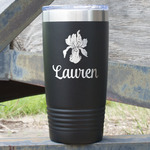 Orchids 20 oz Stainless Steel Tumbler - Black - Single Sided (Personalized)