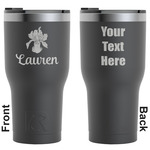 Orchids RTIC Tumbler - Black - Engraved Front & Back (Personalized)