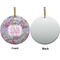 Orchids Ceramic Flat Ornament - Circle Front & Back (APPROVAL)