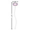 Orchids Clear Plastic 7" Stir Stick - Oval - Dimensions