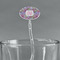 Orchids Clear Plastic 7" Stir Stick - Oval - Main