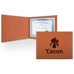 Orchids Leatherette Certificate Holder - Front (Personalized)