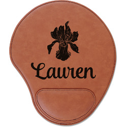 Orchids Leatherette Mouse Pad with Wrist Support (Personalized)