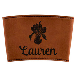 Orchids Leatherette Cup Sleeve (Personalized)