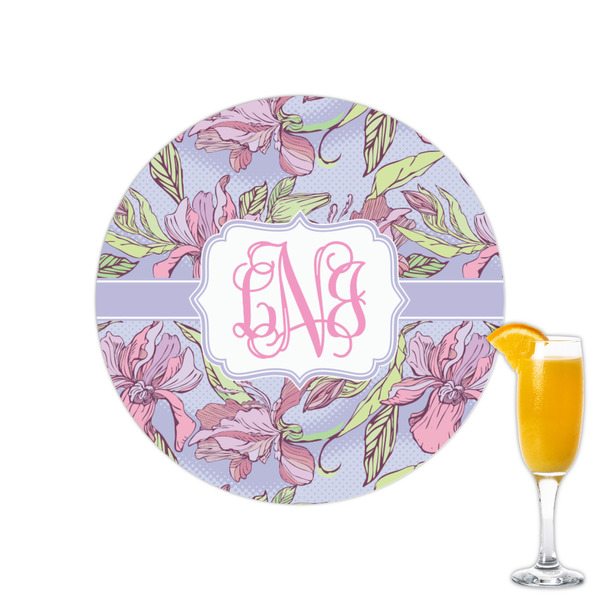 Custom Orchids Printed Drink Topper - 2.15" (Personalized)