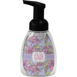 Orchids Foam Soap Bottle - Black (Personalized)