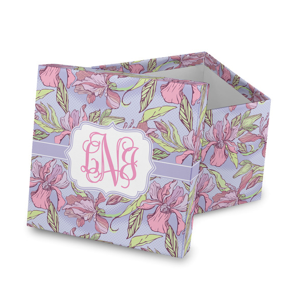 Custom Orchids Gift Box with Lid - Canvas Wrapped (Personalized)