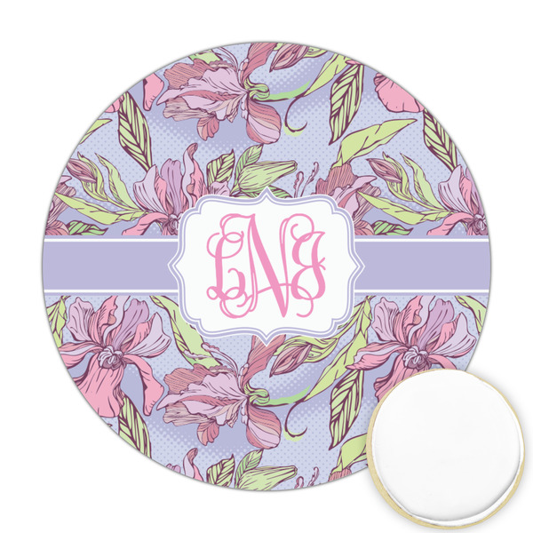 Custom Orchids Printed Cookie Topper - 2.5" (Personalized)