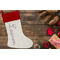 Orchids Linen Stocking w/Red Cuff - Flat Lay (LIFESTYLE)