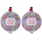 Orchids Metal Ball Ornament - Front and Back