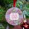 Orchids Metal Ball Ornament - Lifestyle