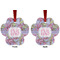 Orchids Metal Paw Ornament - Front and Back