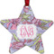 Orchids Metal Star Ornament - Front
