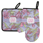 Orchids Left Oven Mitt & Pot Holder Set w/ Monogram