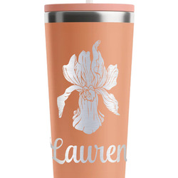 Orchids RTIC Everyday Tumbler with Straw - 28oz - Peach - Single-Sided (Personalized)