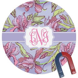 Orchids Round Fridge Magnet (Personalized)