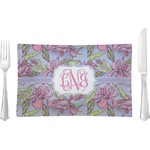 Orchids Glass Rectangular Lunch / Dinner Plate (Personalized)