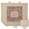 Orchids Reusable Cotton Grocery Bag - Front & Back View