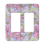 Orchids Rocker Style Light Switch Cover - Two Switch