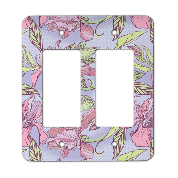 Custom Orchids Rocker Style Light Switch Cover - Two Switch