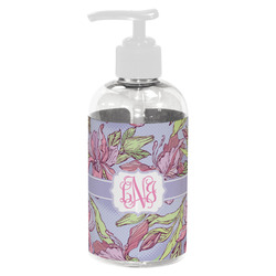 Orchids Plastic Soap / Lotion Dispenser (8 oz - Small - White) (Personalized)