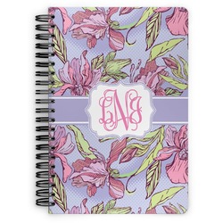 Orchids Spiral Notebook - 7x10 w/ Monogram