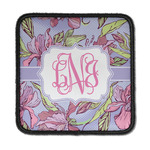 Orchids Iron On Square Patch w/ Monogram