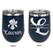 Orchids Stainless Wine Tumblers - Navy - Double Sided - Approval