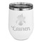 Orchids Stainless Wine Tumblers - White - Double Sided - Front