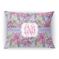 Orchids Rectangular Throw Pillow Case - 12"x18" (Personalized)