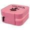 Orchids Travel Jewelry Boxes - Leather - Pink - View from Rear