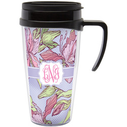 Orchids Acrylic Travel Mug with Handle (Personalized)