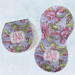 Orchids Burp Pads - Velour - Set of 2 w/ Monogram