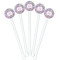 Orchids White Plastic 5.5" Stir Stick - Fan View