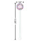 Orchids White Plastic 5.5" Stir Stick - Round - Dimensions