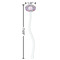 Orchids White Plastic 7" Stir Stick - Oval - Dimensions