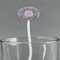 Orchids White Plastic 7" Stir Stick - Oval - Main