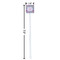 Orchids White Plastic Stir Stick - Square - Dimensions