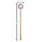 Orchids Wooden 6" Stir Stick - Round - Dimensions