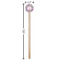 Orchids Wooden 7.5" Stir Stick - Round - Dimensions