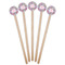 Orchids Wooden 7.5" Stir Stick - Round - Fan View